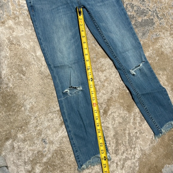 Free people distressed skinny jeans raw hem 25 - Picture 5 of 7
